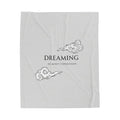 "dreaming in mint condition" velveteen plush blanket