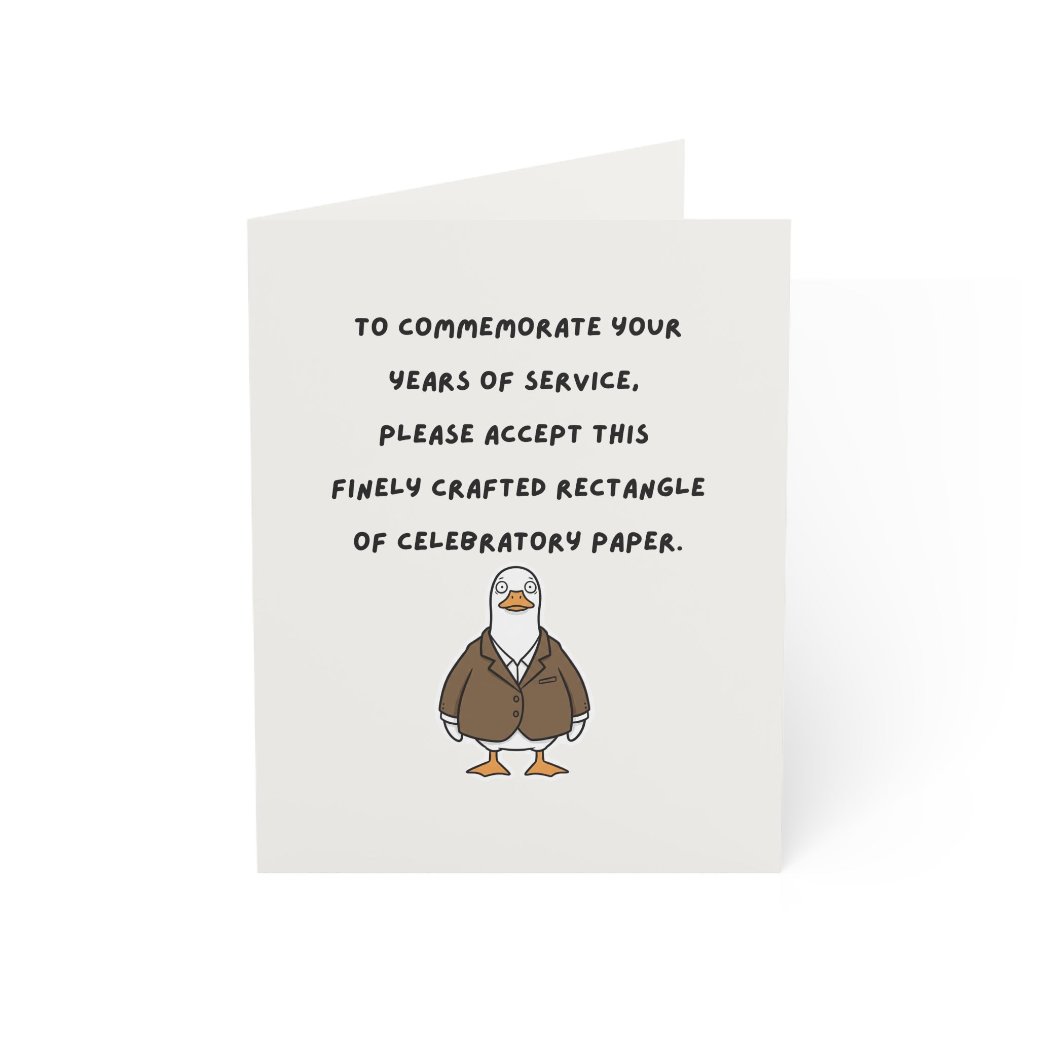 Funny Work Anniversary Card - "Finely Crafted Rectangle of Celebratory Paper"