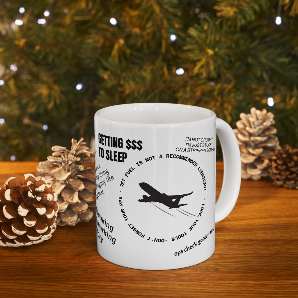 A&P Mechanic "Hangar Talk" Mug - Funny Aviation Maintenance Gift for Technicians