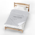 "dreaming in mint condition" velveteen plush blanket