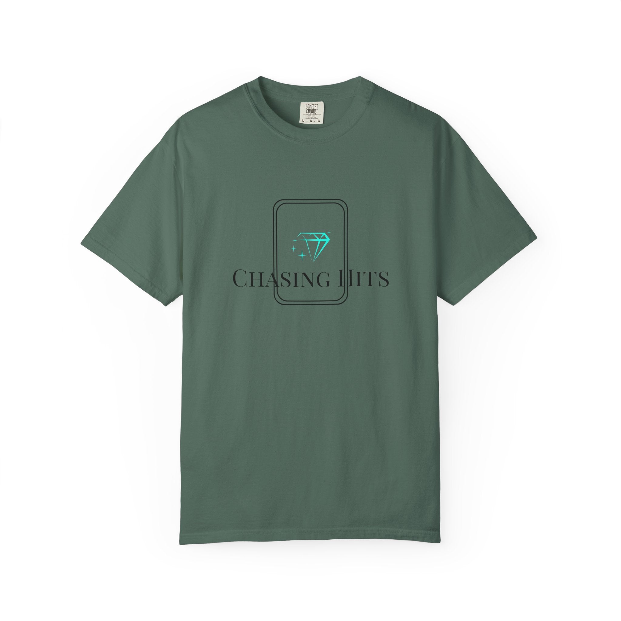 the "chasing hits" essential tee — minimal music logo t-shirt