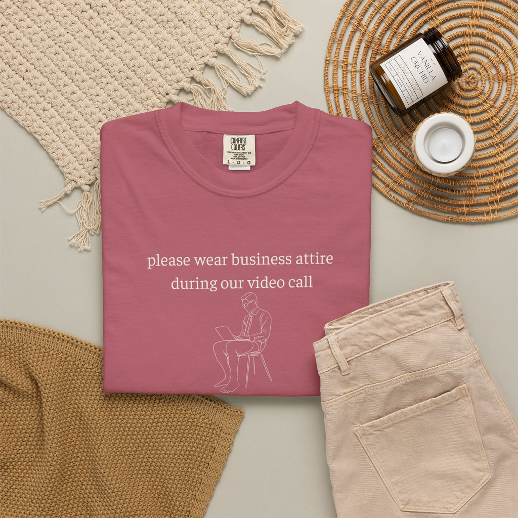 Please Wear Business Attire Shirt, Video Call Humor Tee, Remote Work Shirt, Office Humor Apparel, Work From Home Gift