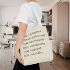 Minimalist Work Schedule Canvas Tote Bag | Sarcastic 17:01 Out of Office Commuter Bag