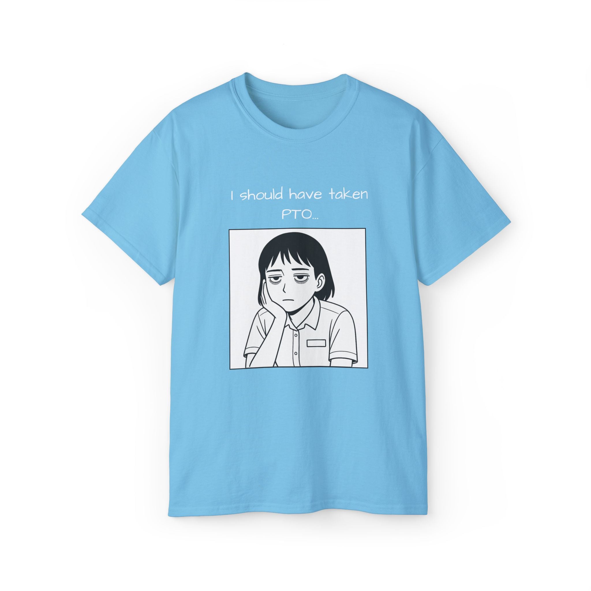 I Should Have Taken PTO Unisex Manga Inspired TShirt Funny Workwear for the Overworked PTO Shirt Office Humor