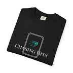 the "chasing hits" essential tee — minimal music logo t-shirt