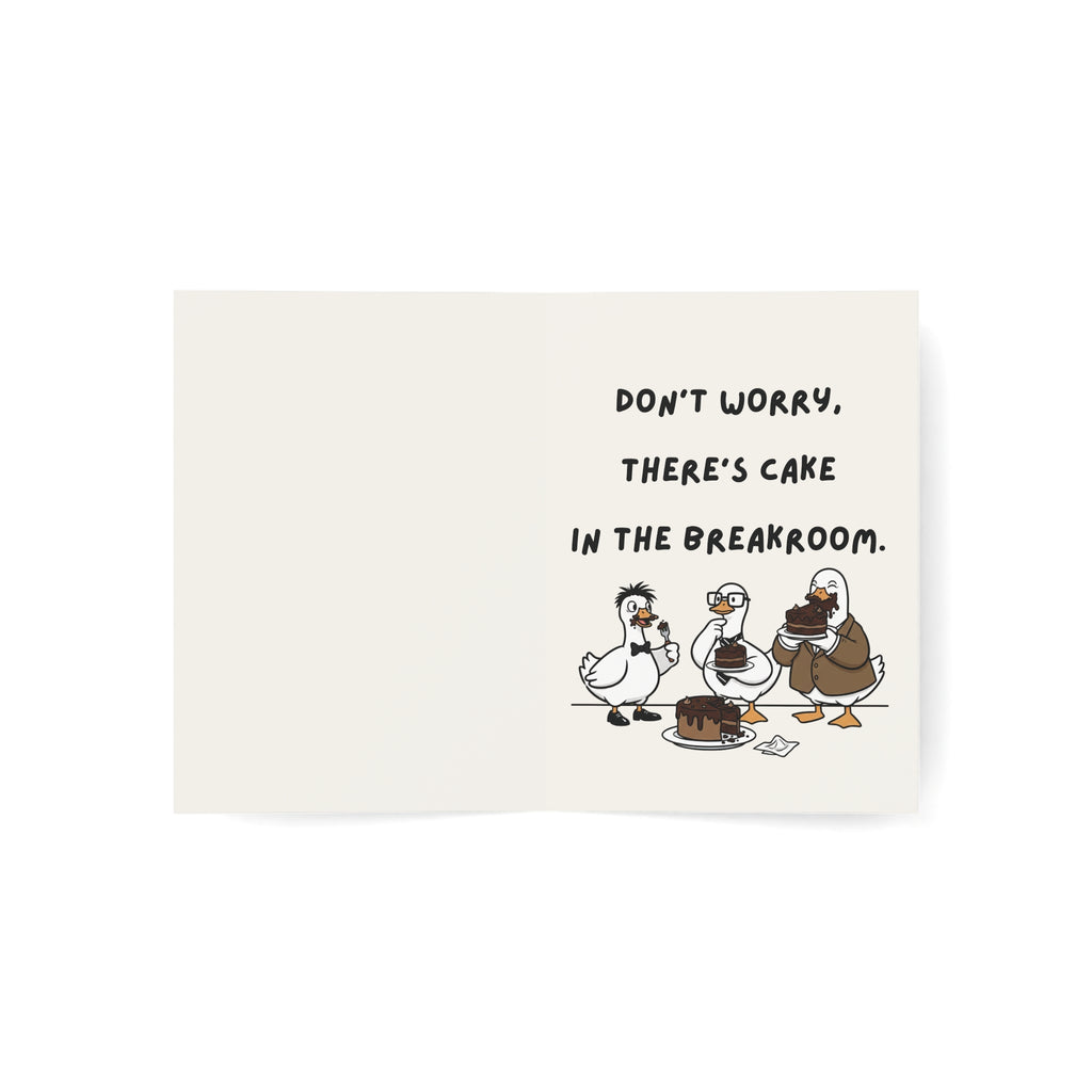 Sarcastic Office Birthday Card, Funny Birthday Card for Coworker, Dry Office Humor Card, Minimal Workplace Birthday Card