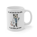 Funny Coffee Badging Mug - Subtle Office Humor for Doctors & Nurses