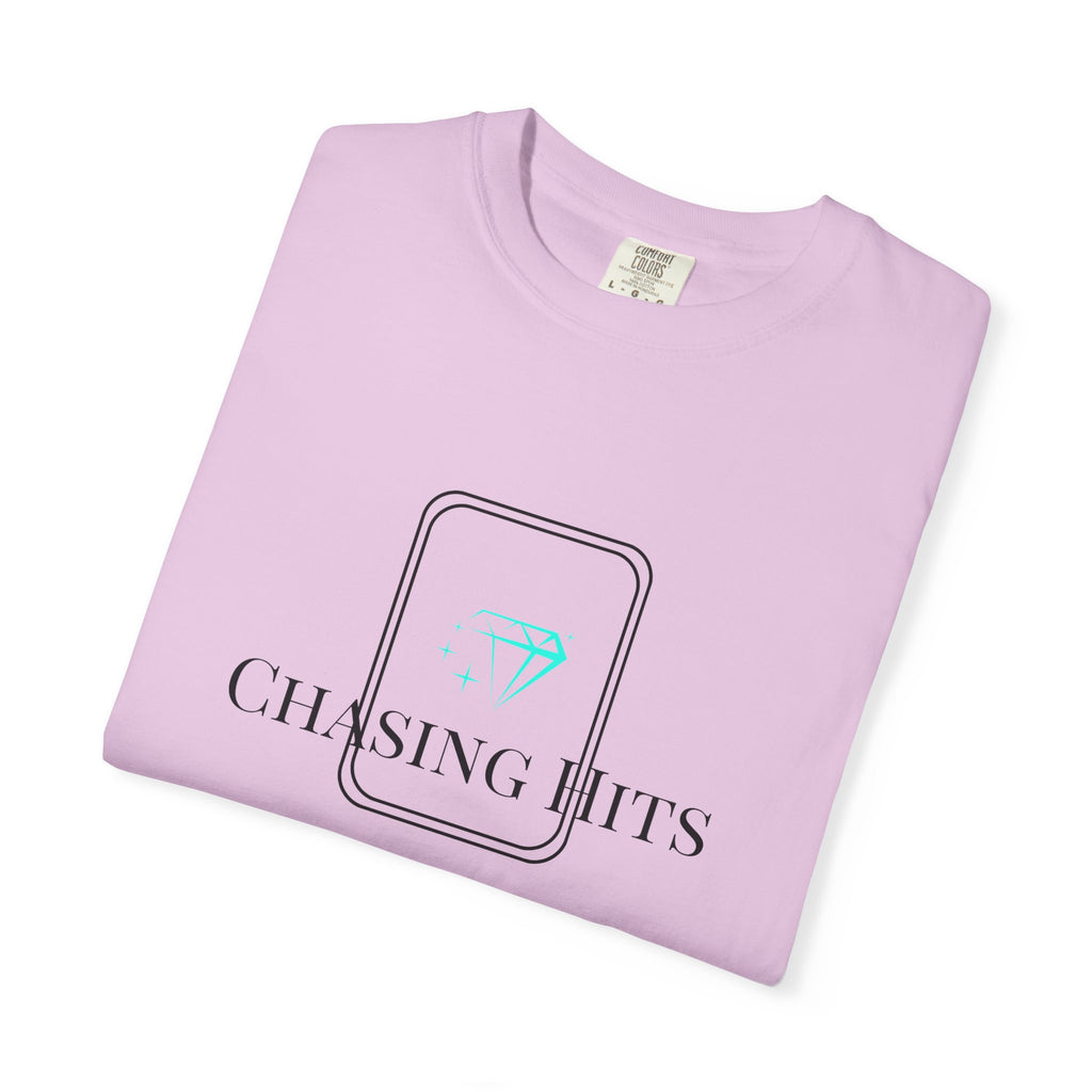 the "chasing hits" essential tee — minimal music logo t-shirt