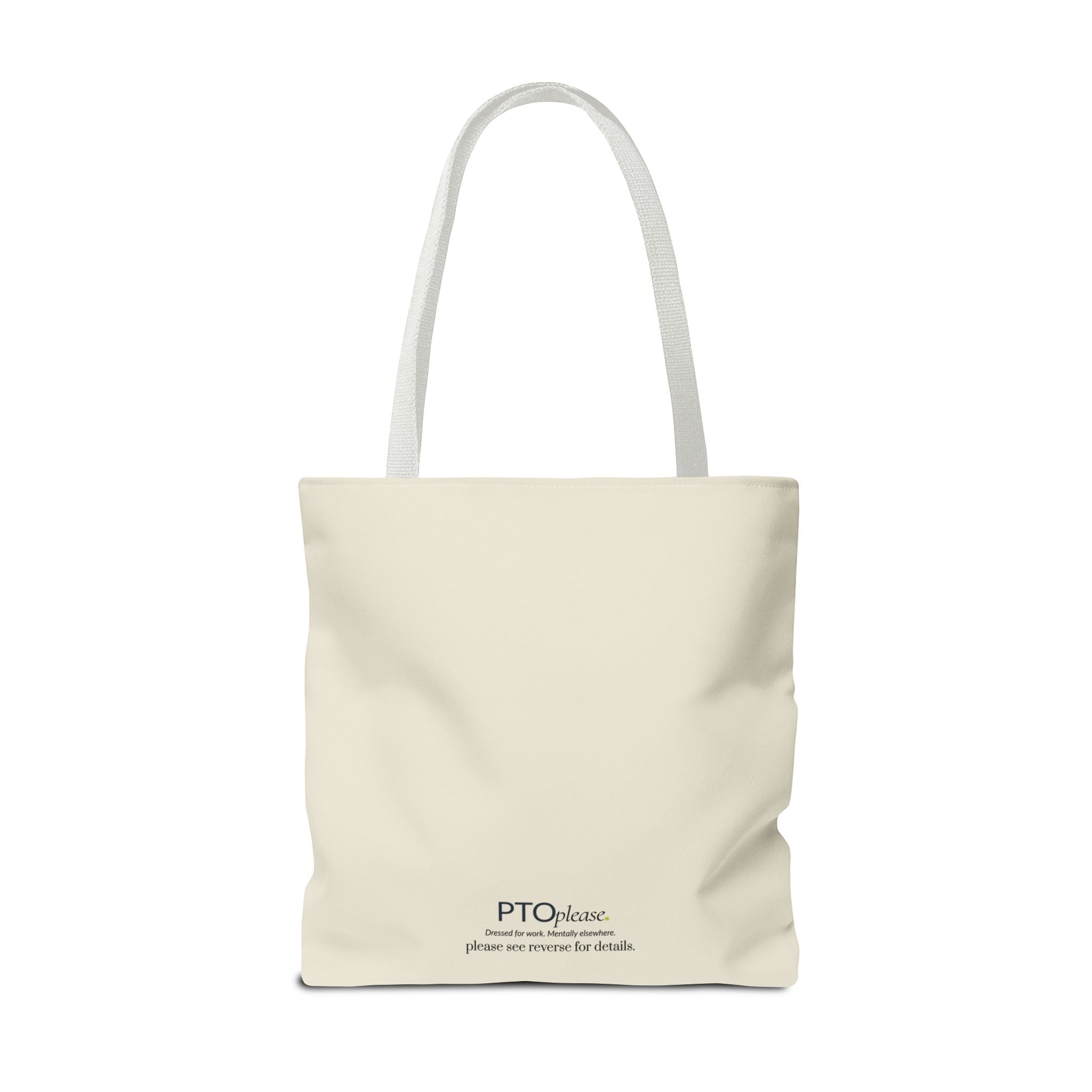 Minimalist Work Schedule Canvas Tote Bag | Sarcastic 17:01 Out of Office Commuter Bag
