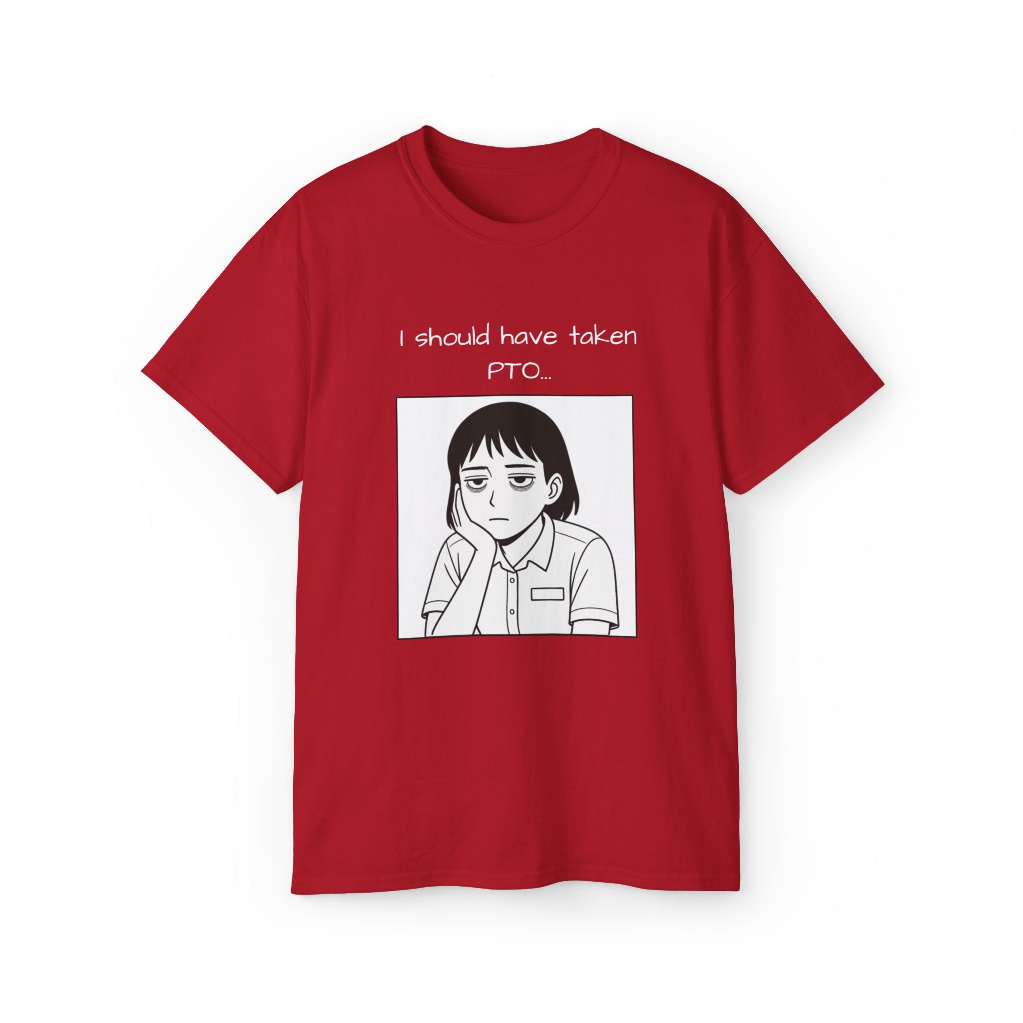 I Should Have Taken PTO Unisex Manga Inspired TShirt Funny Workwear for the Overworked PTO Shirt Office Humor