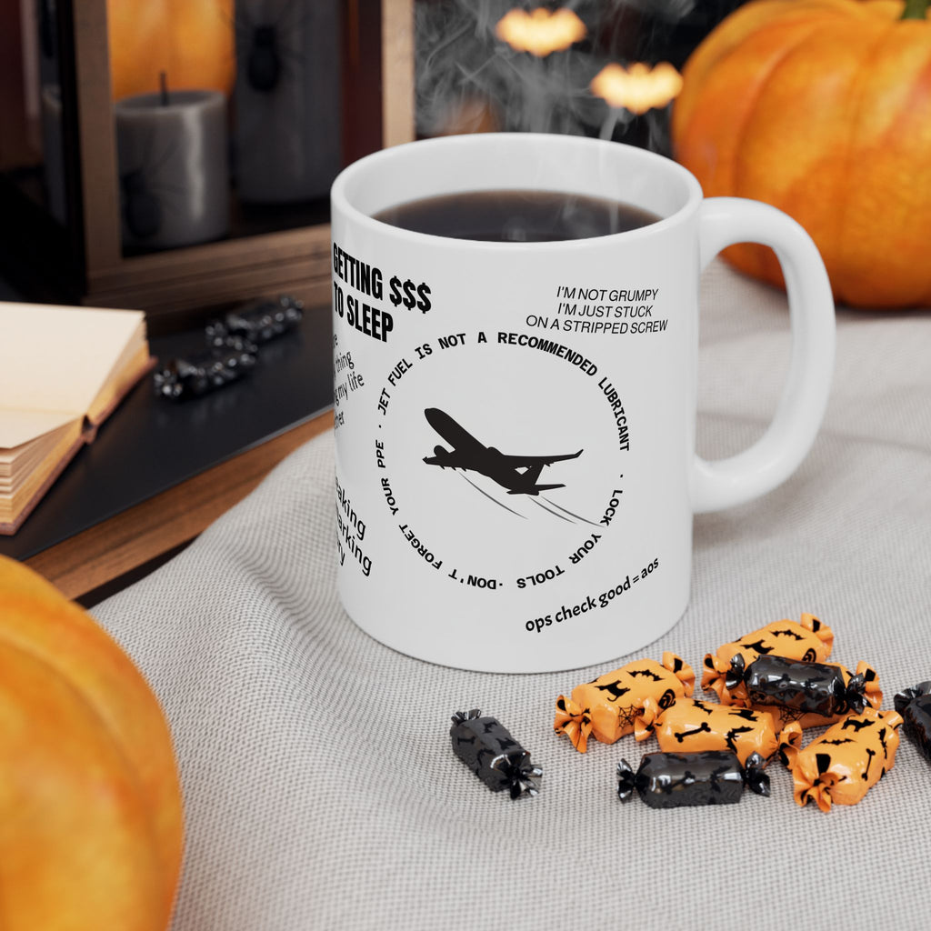 A&P Mechanic "Hangar Talk" Mug - Funny Aviation Maintenance Gift for Technicians