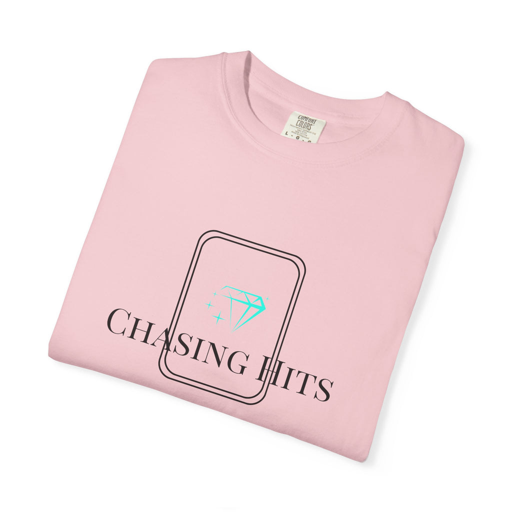 the "chasing hits" essential tee — minimal music logo t-shirt