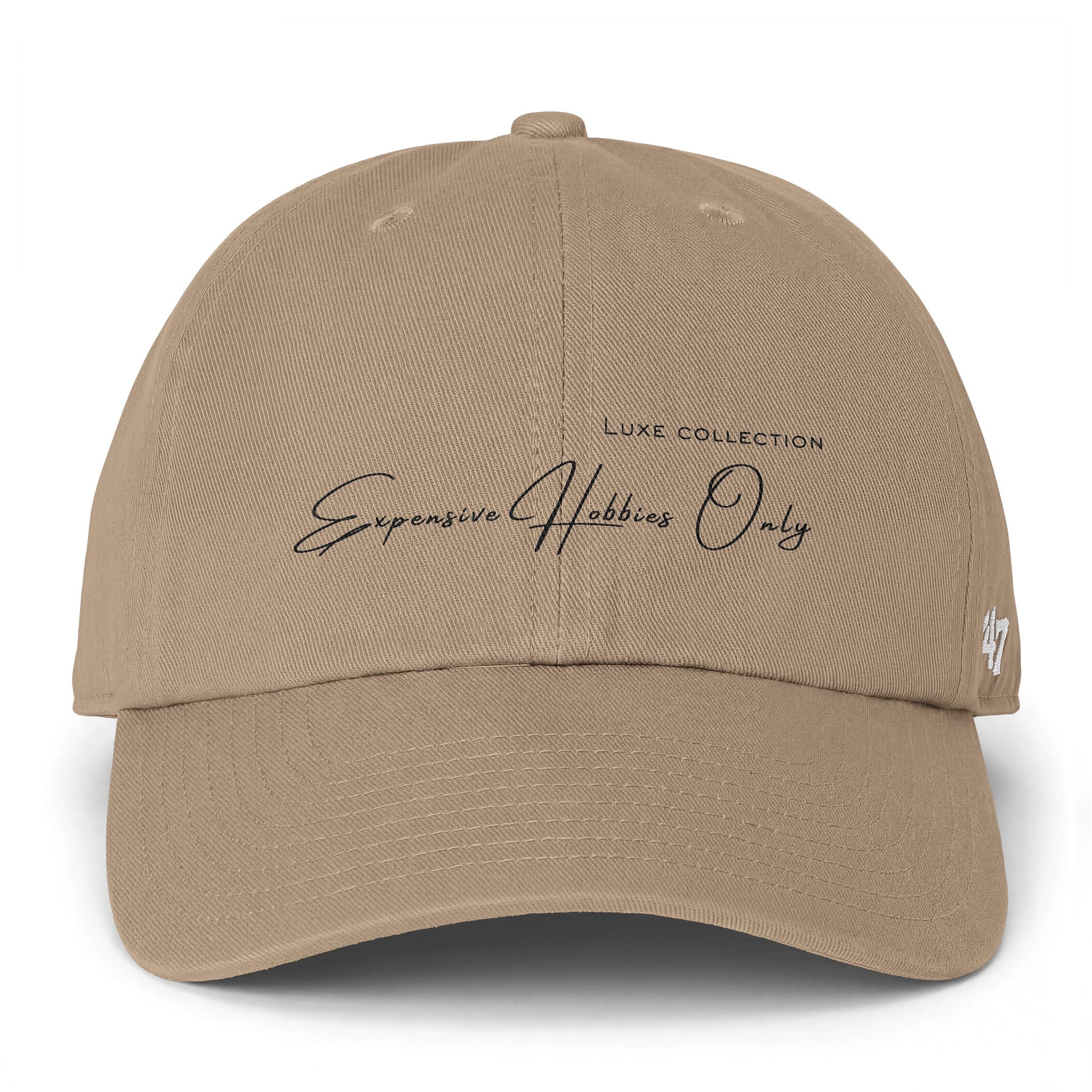 "expensive hobbies only" embroidered dad cap