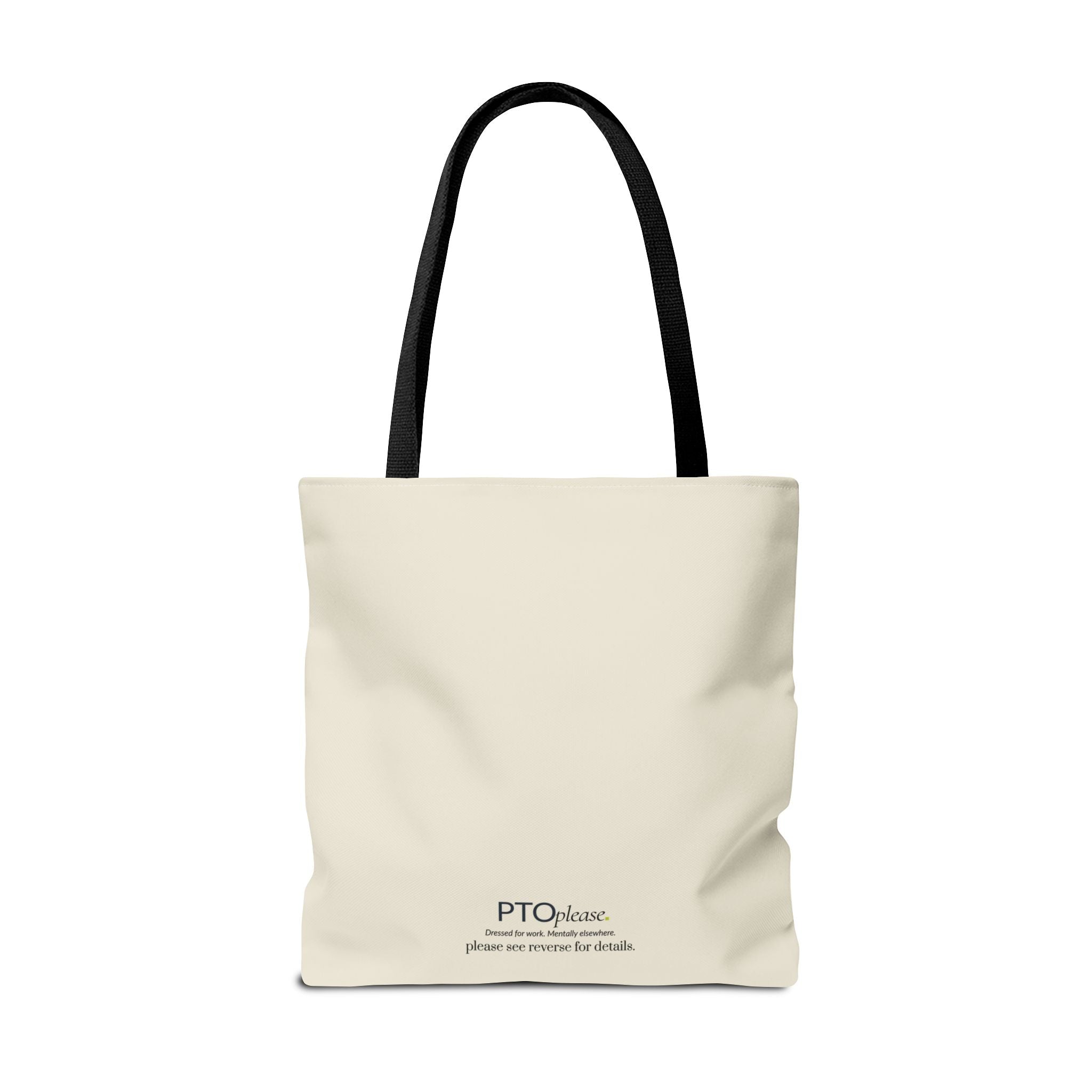 Minimalist Work Schedule Canvas Tote Bag | Sarcastic 17:01 Out of Office Commuter Bag