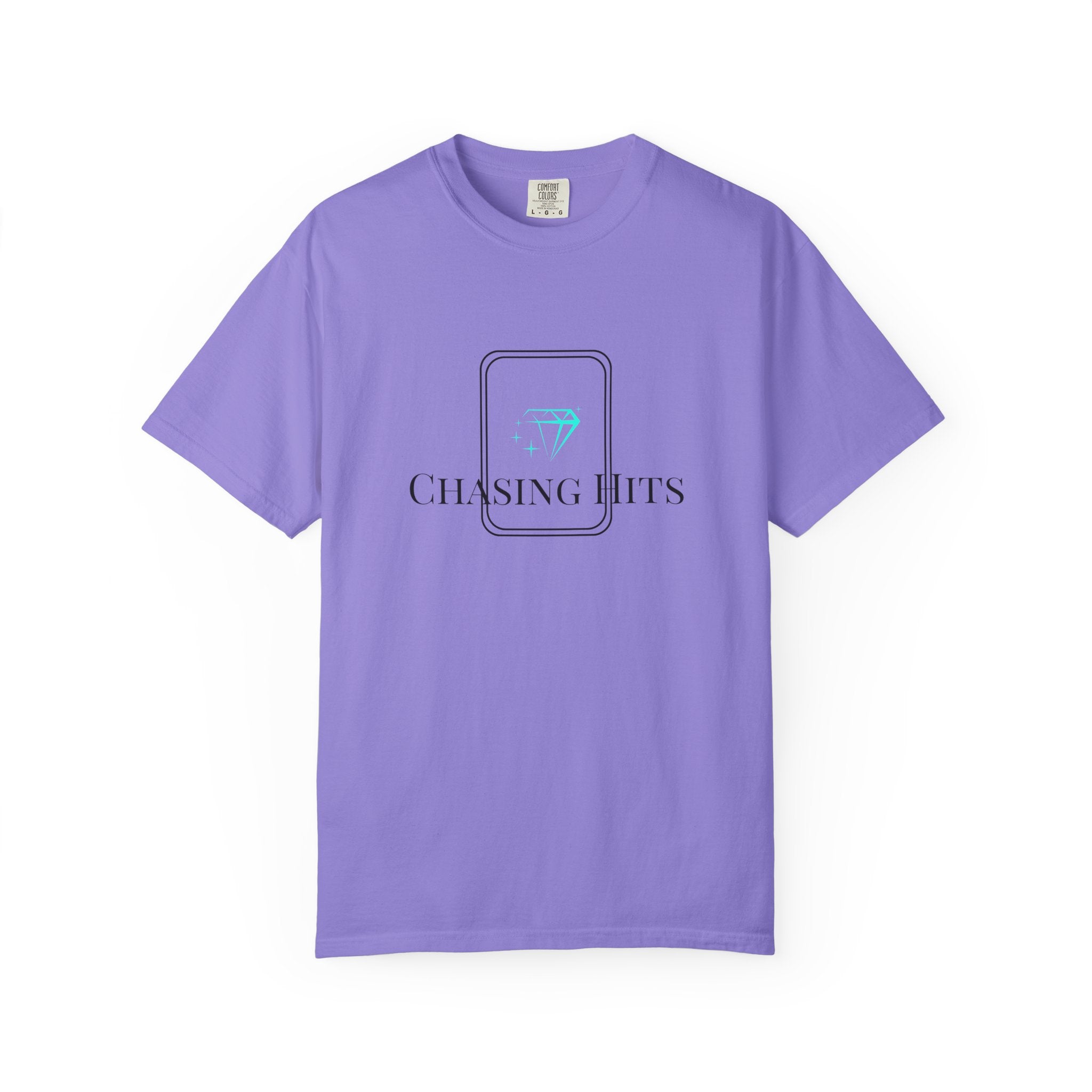 the "chasing hits" essential tee — minimal music logo t-shirt