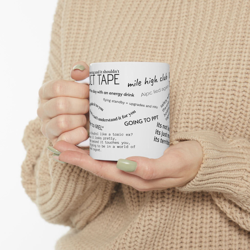 A&P Mechanic "Hangar Talk" Mug - Funny Aviation Maintenance Gift for Technicians