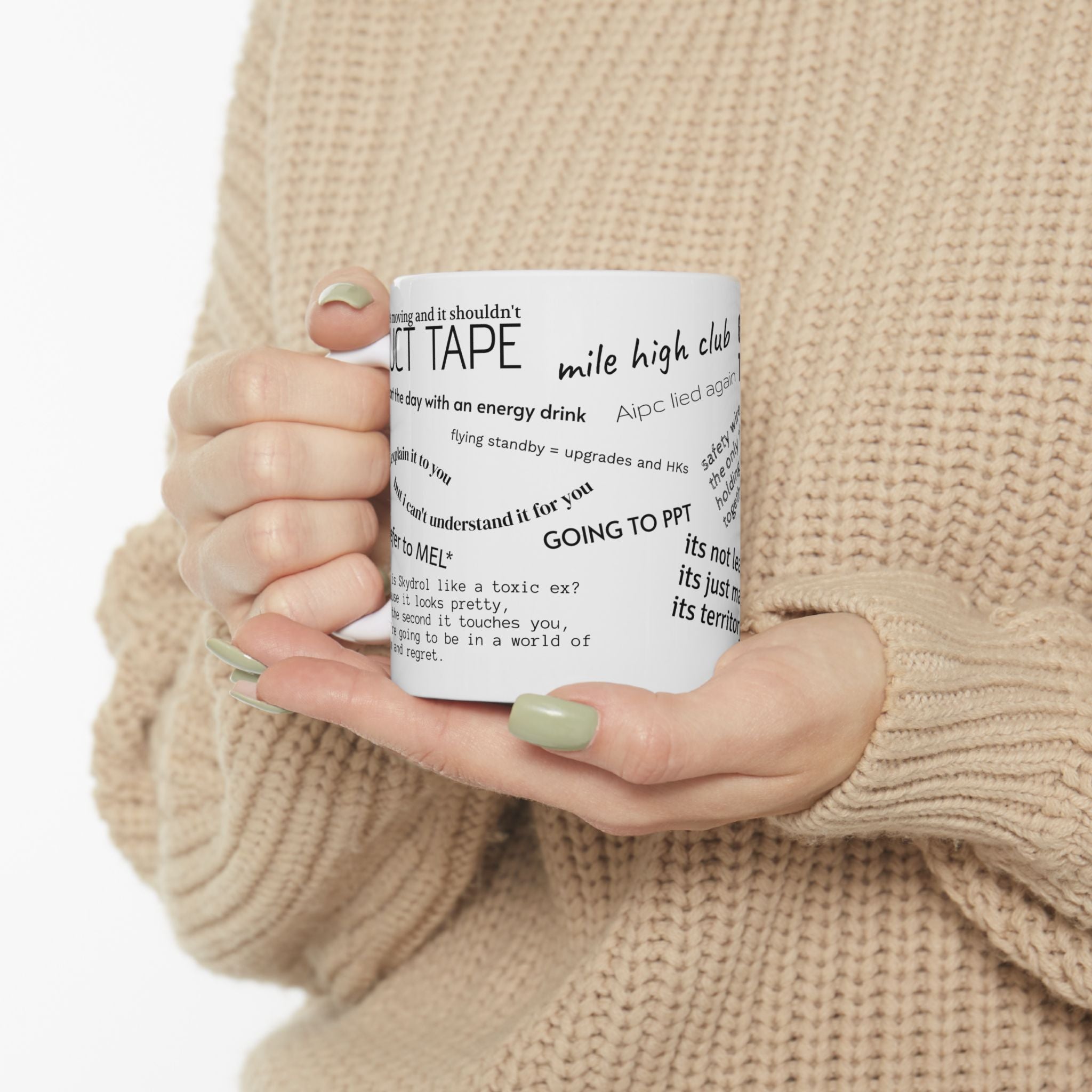 A&P Mechanic "Hangar Talk" Mug - Funny Aviation Maintenance Gift for Technicians