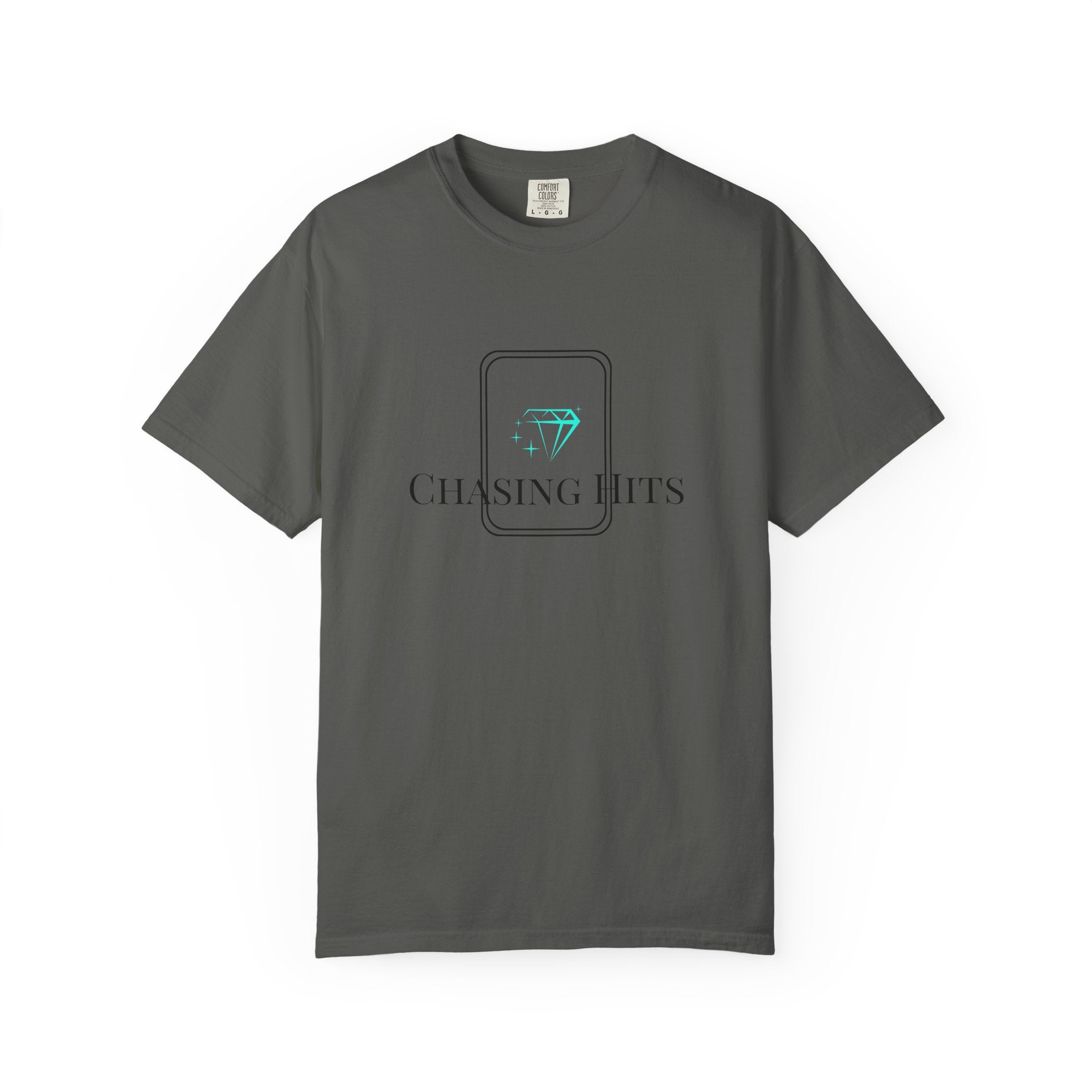 the "chasing hits" essential tee — minimal music logo t-shirt