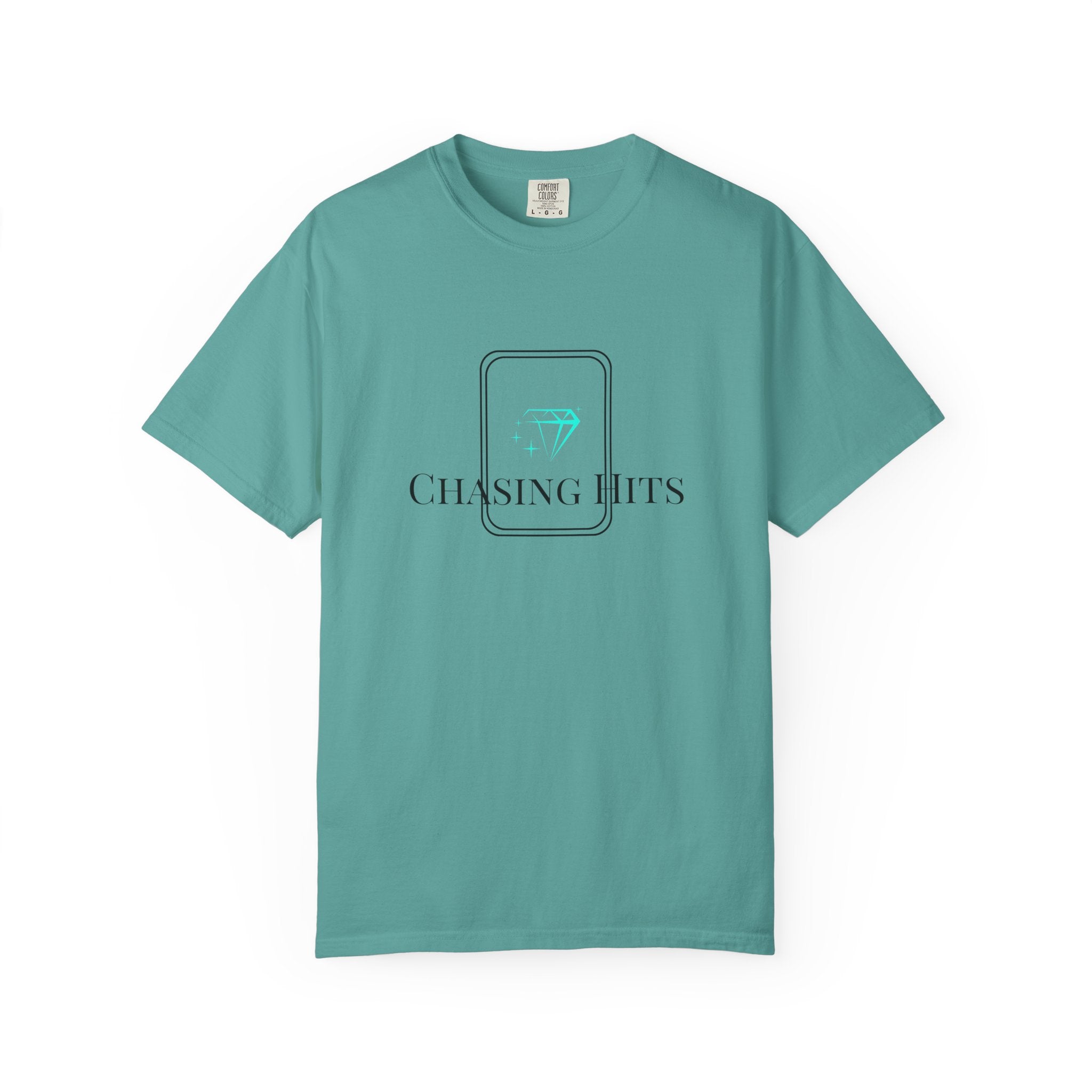 the "chasing hits" essential tee — minimal music logo t-shirt