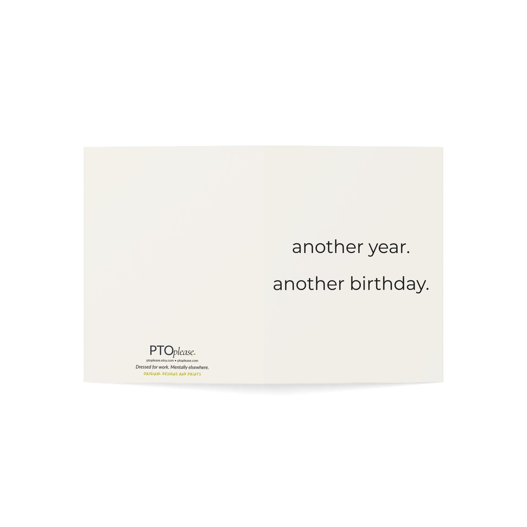 Sarcastic Office Birthday Card, Funny Birthday Card for Coworker, Dry Office Humor Card, Minimal Workplace Birthday Card