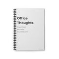 Office Thoughts Spiral Notebook | Funny Office Workplace Ruled Line Planner Journal