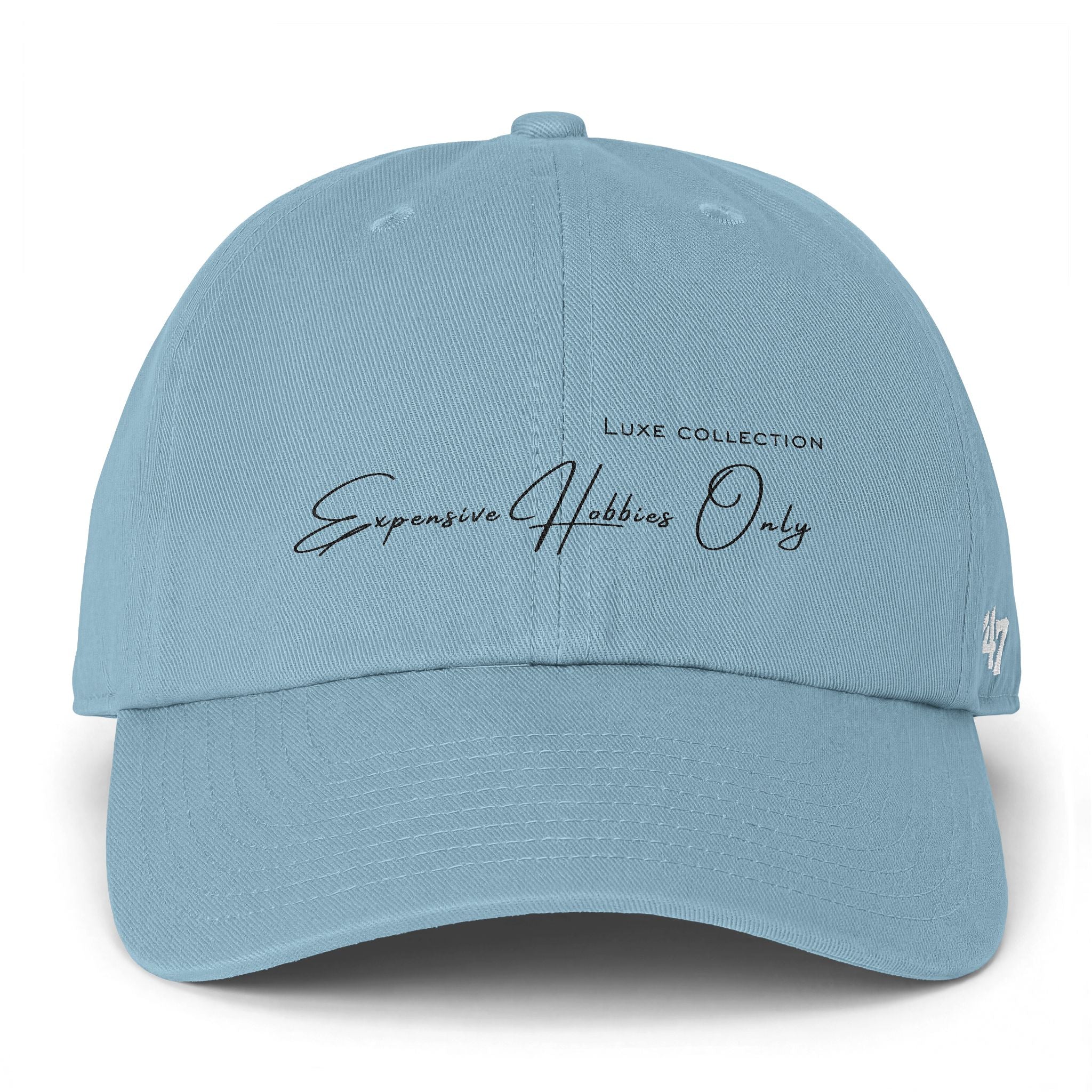 "expensive hobbies only" embroidered dad cap
