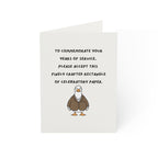 Funny Work Anniversary Card - "Finely Crafted Rectangle of Celebratory Paper"