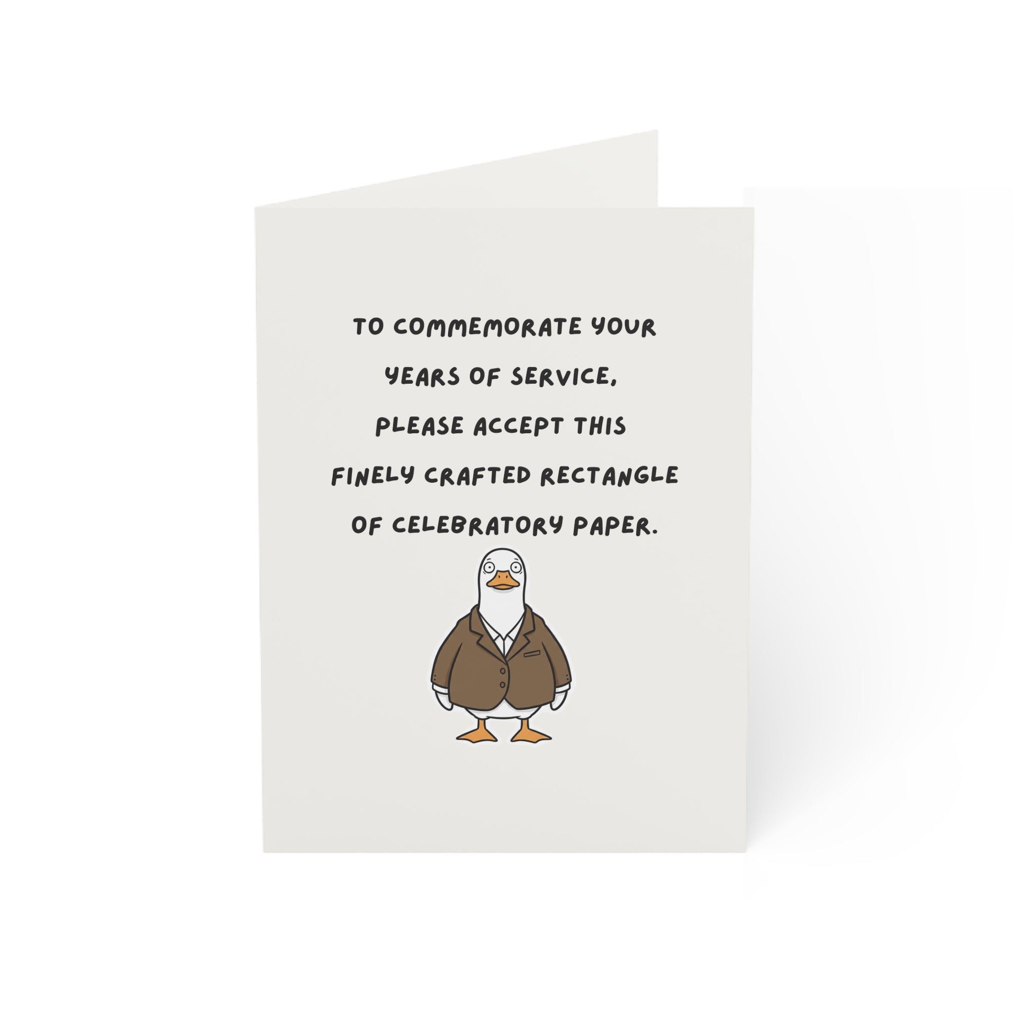 Funny Work Anniversary Card - "Finely Crafted Rectangle of Celebratory Paper"