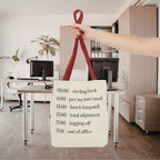 Minimalist Work Schedule Canvas Tote Bag | Sarcastic 17:01 Out of Office Commuter Bag