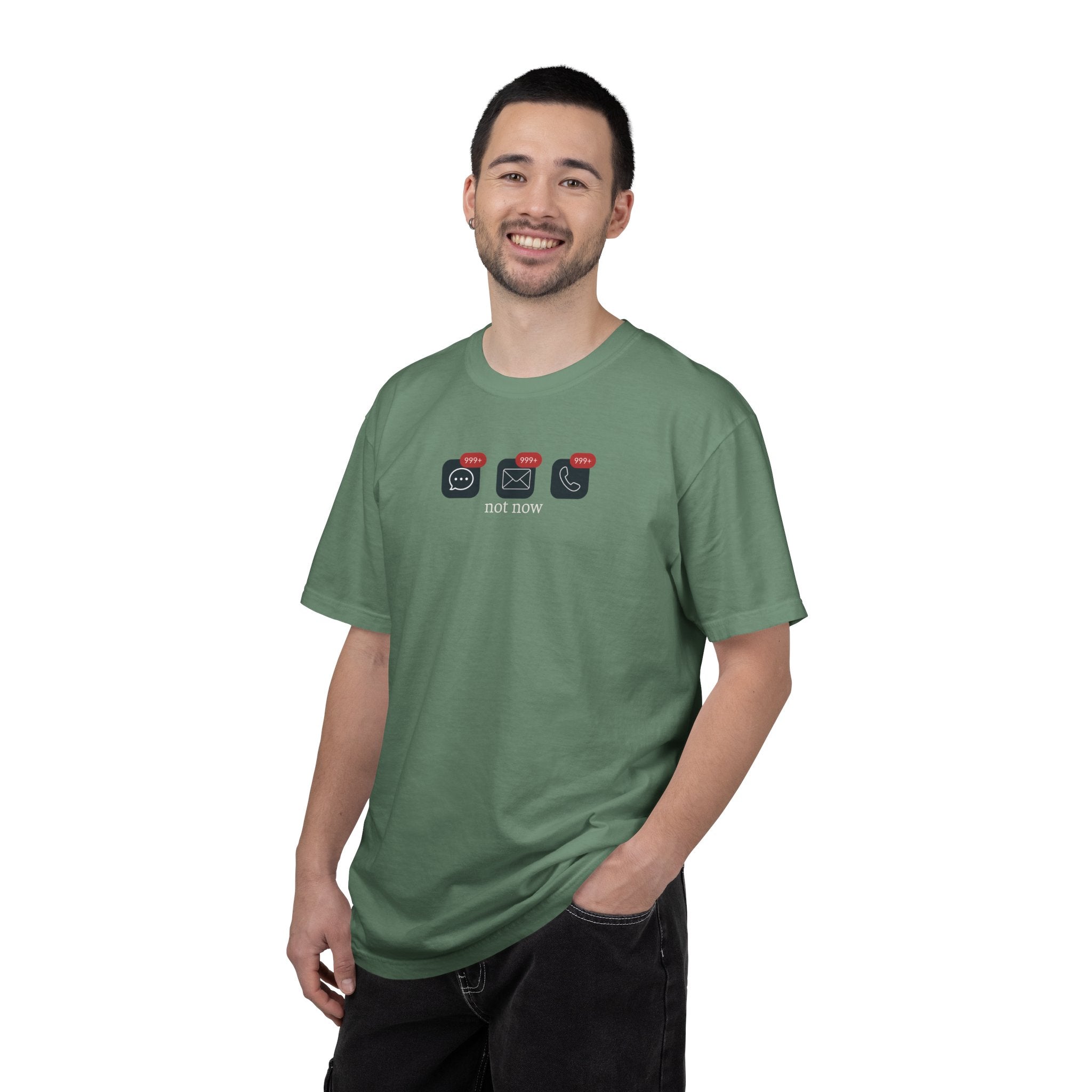 Not Now Notification Shirt, Comfort Colors 1717 Tee, Funny Office Shirt, 999+ Messages Tee, Work Humor T Shirt, Soft Garment Dyed Tee