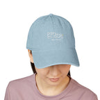After Hours Out of Office Hat | Luxury Embroidered Denim Hat | Adjustable Baseball Cap for Corporate Burnout & Self Care Gift