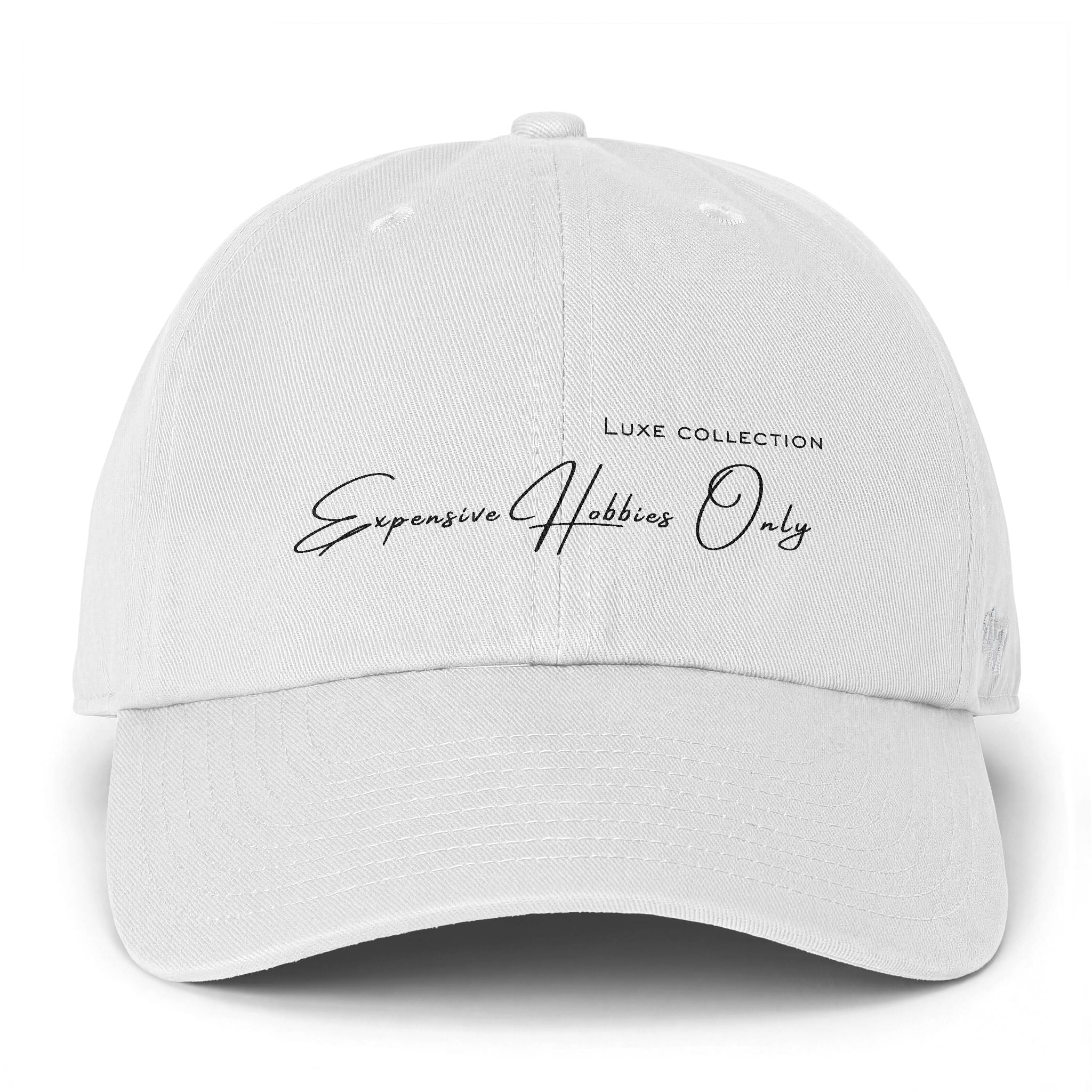 "expensive hobbies only" embroidered dad cap