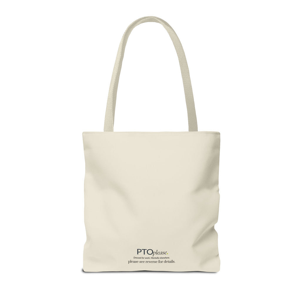 Minimalist Work Schedule Canvas Tote Bag | Sarcastic 17:01 Out of Office Commuter Bag