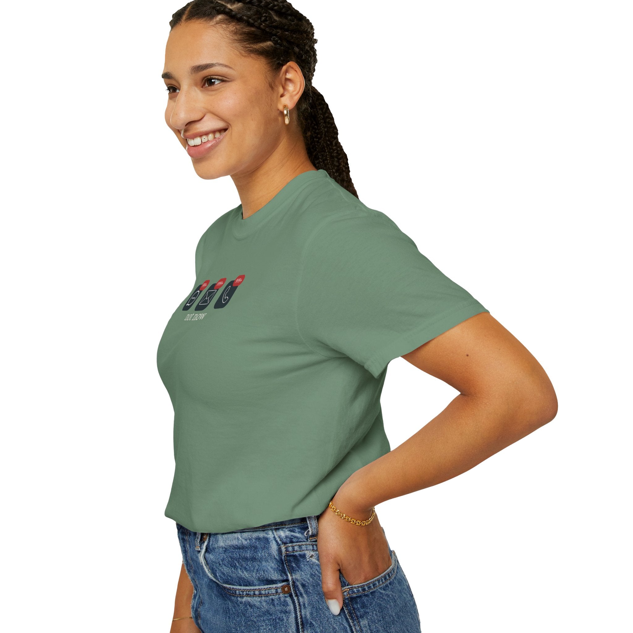 Not Now Notification Shirt, Comfort Colors 1717 Tee, Funny Office Shirt, 999+ Messages Tee, Work Humor T Shirt, Soft Garment Dyed Tee