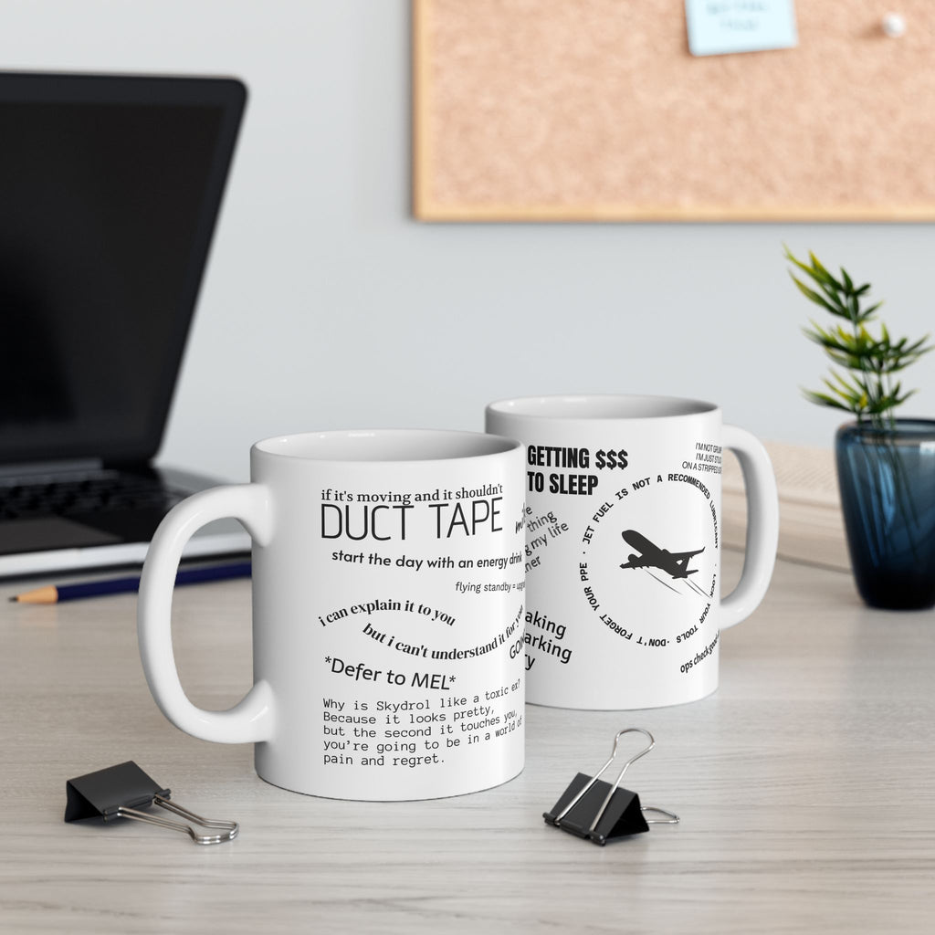 A&P Mechanic "Hangar Talk" Mug - Funny Aviation Maintenance Gift for Technicians