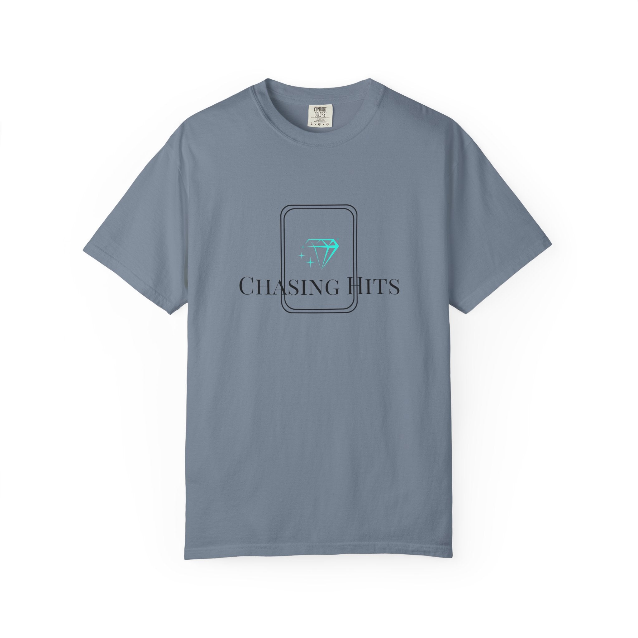 the "chasing hits" essential tee — minimal music logo t-shirt