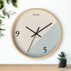 Minimalist 9 to 5 Wall Clock, Modern Office Clock with Lunch Time Design, Workday Humor Decor, Neutral Home Office Wall Art