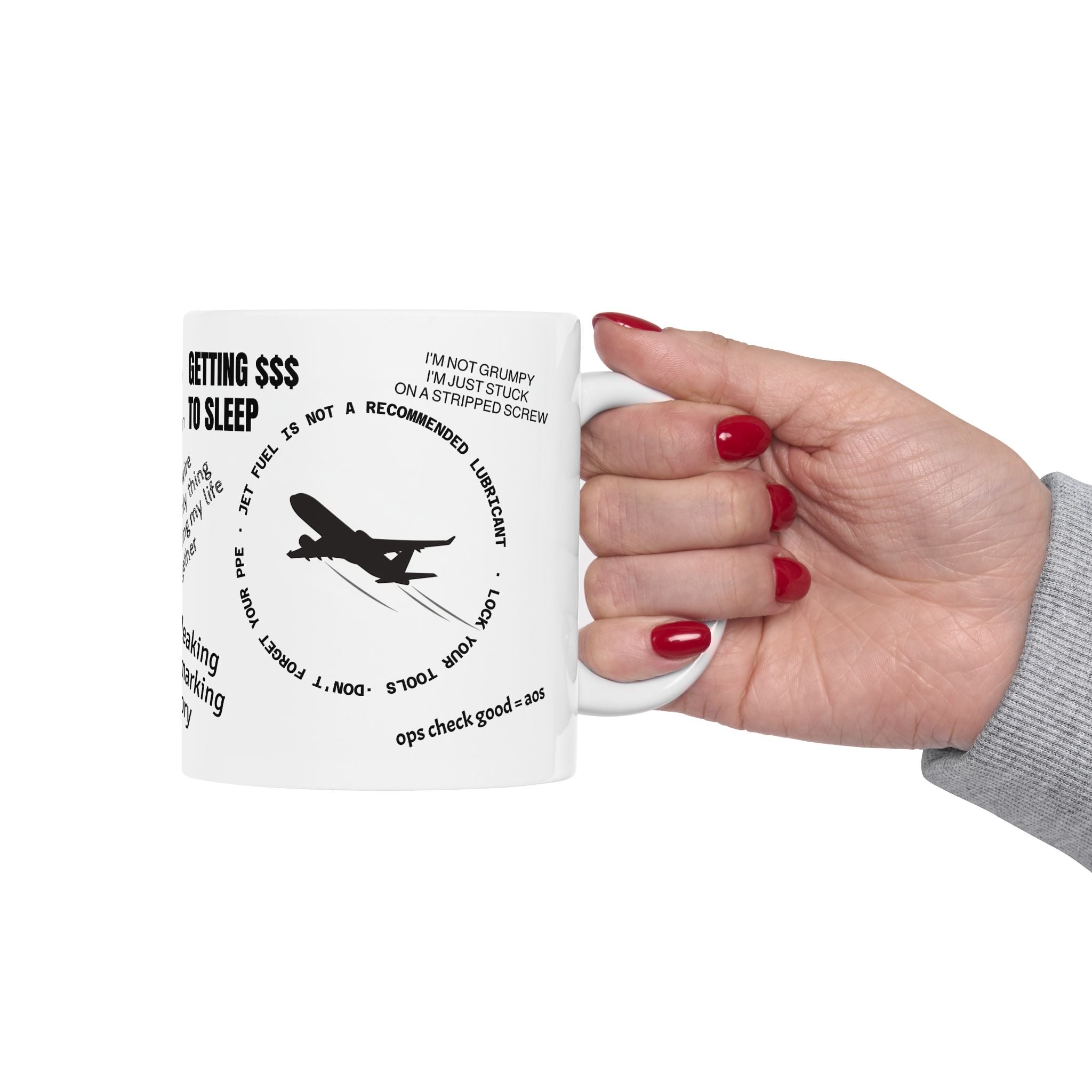 A&P Mechanic "Hangar Talk" Mug - Funny Aviation Maintenance Gift for Technicians