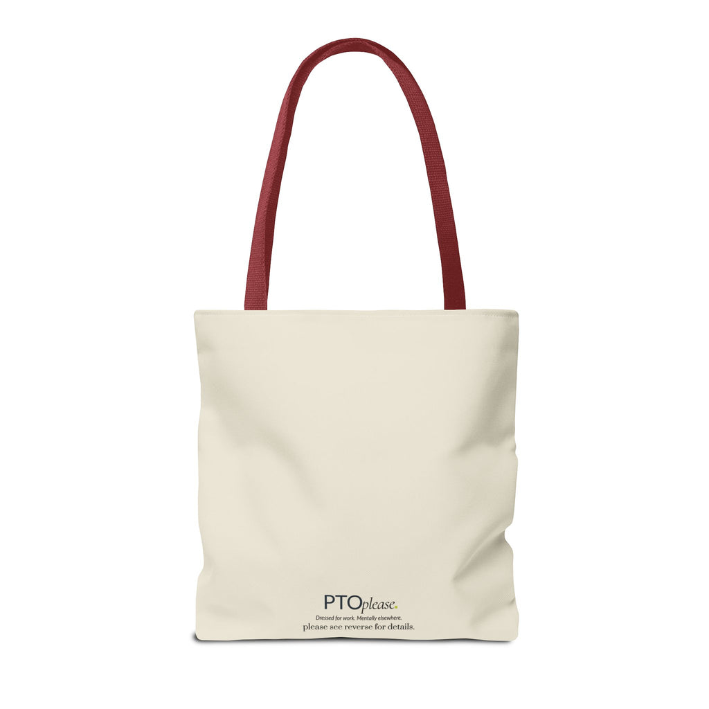 Minimalist Work Schedule Canvas Tote Bag | Sarcastic 17:01 Out of Office Commuter Bag