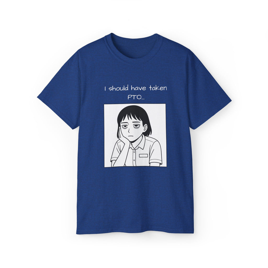 I Should Have Taken PTO Unisex Manga Inspired TShirt Funny Workwear for the Overworked PTO Shirt Office Humor