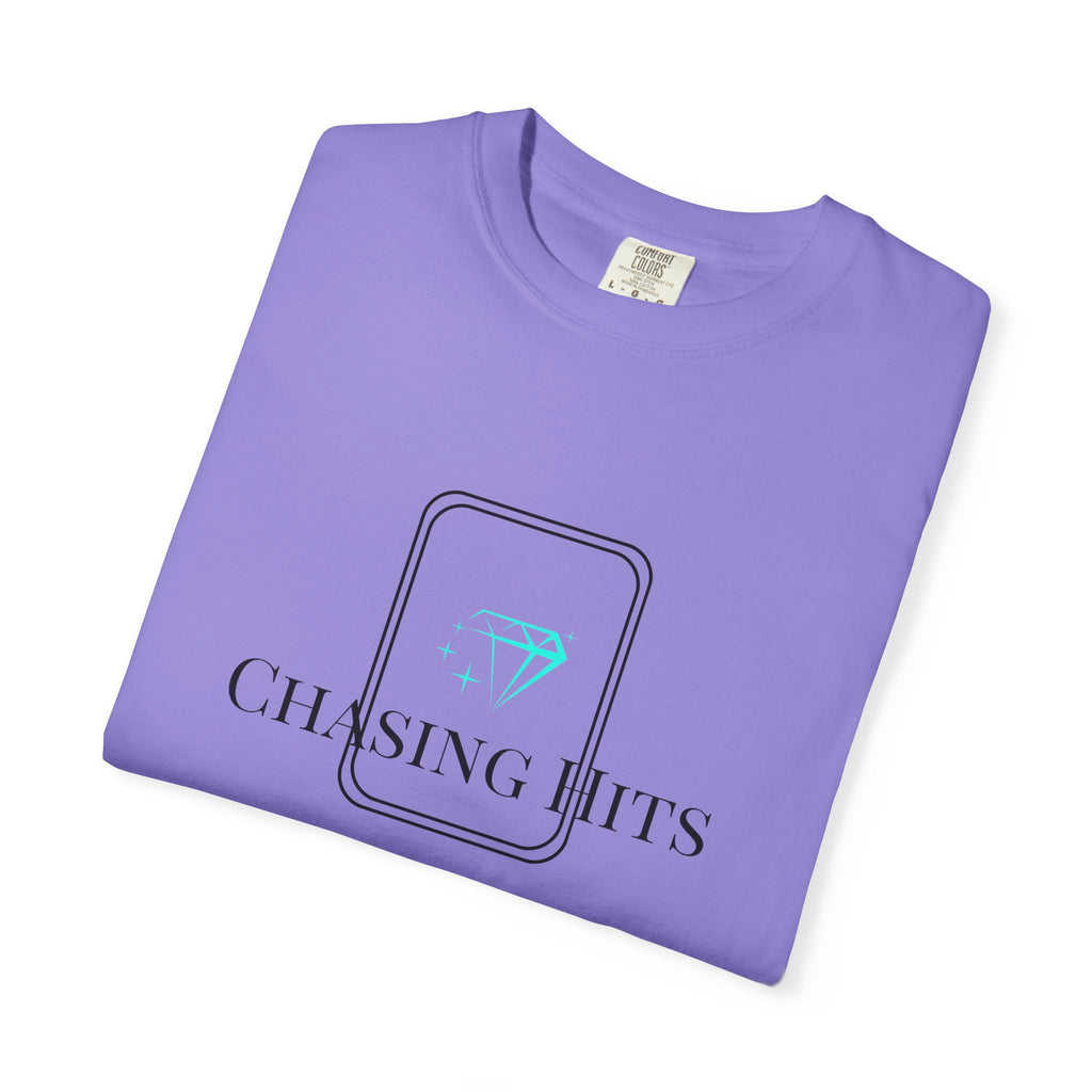 the "chasing hits" essential tee — minimal music logo t-shirt
