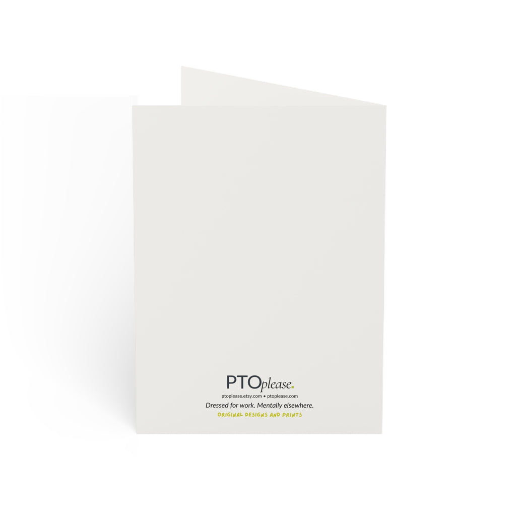 Premium Motherhood Overtime Card | Minimalist Mothers Day Stationery | Boutique Corporate Mom Gift | Rabbit Mom Burnout Card PTOplease