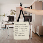 Minimalist Work Schedule Canvas Tote Bag | Sarcastic 17:01 Out of Office Commuter Bag