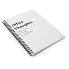 Office Thoughts Spiral Notebook | Funny Office Workplace Ruled Line Planner Journal