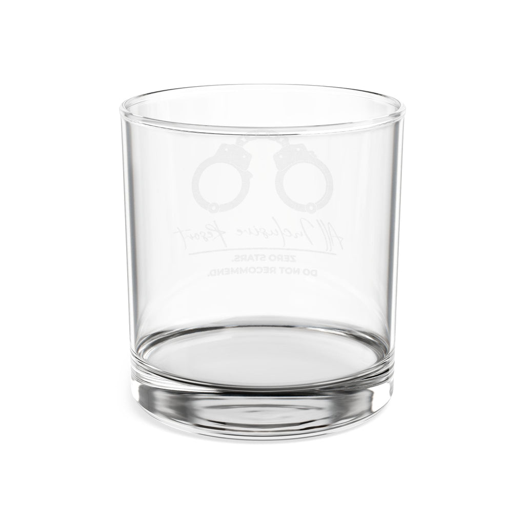 Funny Correctional Officer Gifts - All Inclusive Resort Whiskey Glass - Zero Stars Do Not Recommend - Prison Guard Gift - CO Whiskey Mug