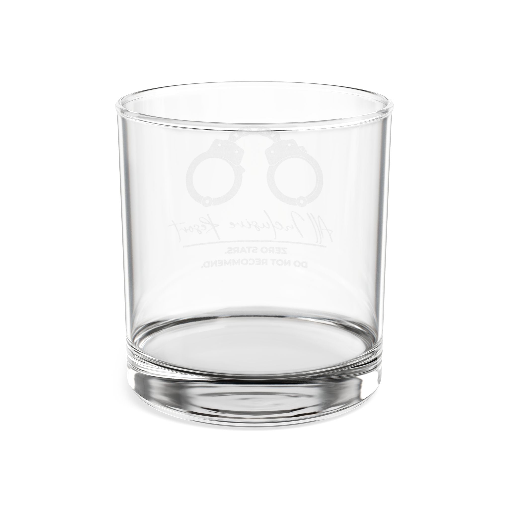 Funny Correctional Officer Gifts - All Inclusive Resort Whiskey Glass - Zero Stars Do Not Recommend - Prison Guard Gift - CO Whiskey Mug