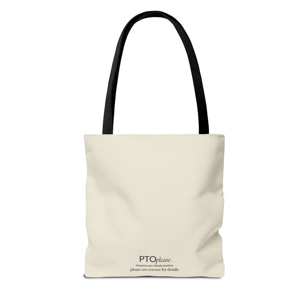 Minimalist Work Schedule Canvas Tote Bag | Sarcastic 17:01 Out of Office Commuter Bag