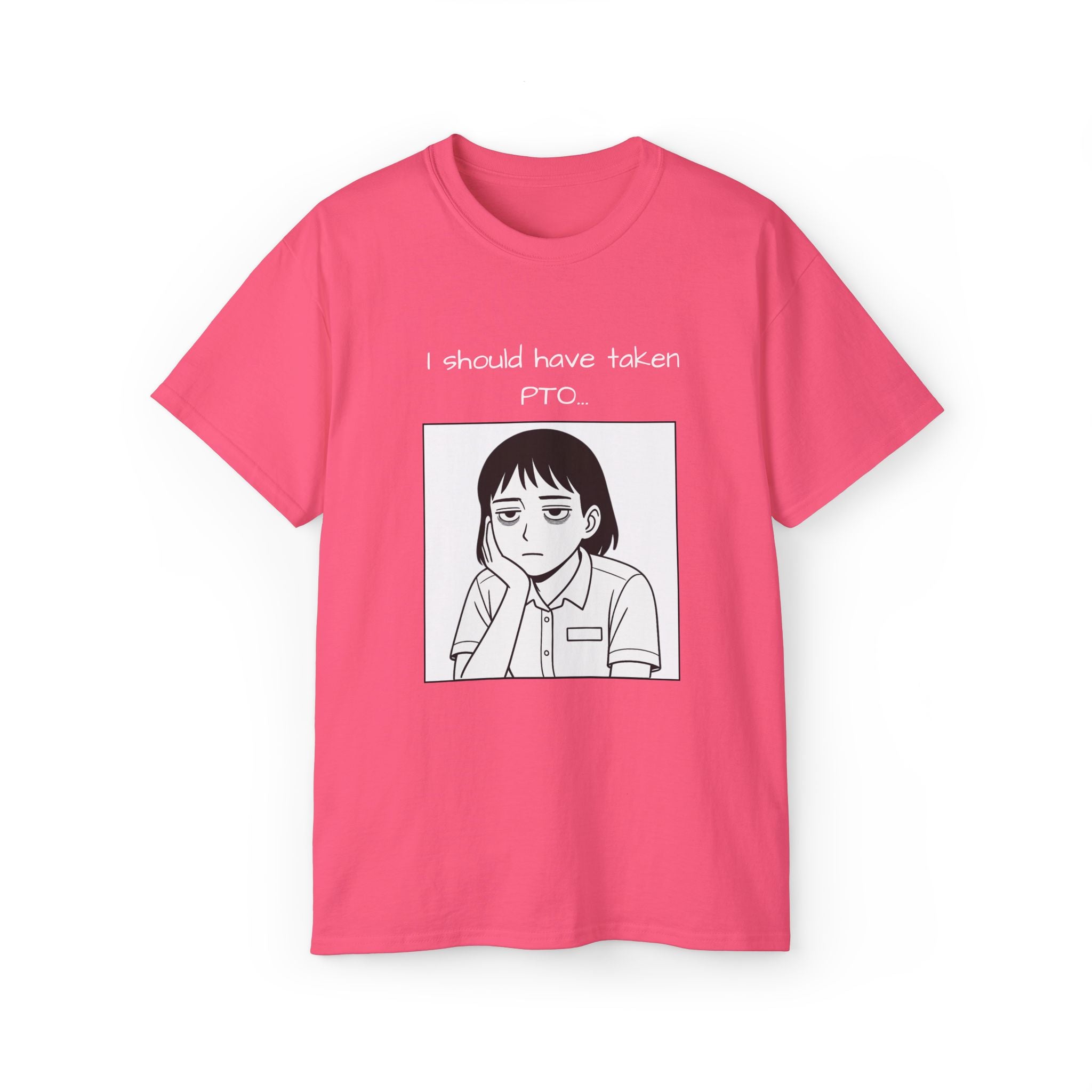 I Should Have Taken PTO Unisex Manga Inspired TShirt Funny Workwear for the Overworked PTO Shirt Office Humor
