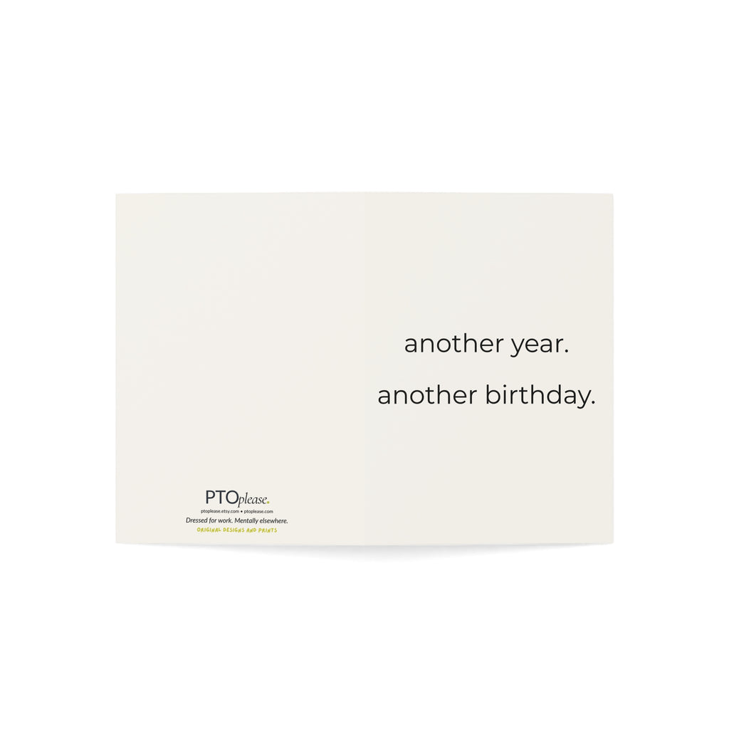 Sarcastic Office Birthday Card, Funny Birthday Card for Coworker, Dry Office Humor Card, Minimal Workplace Birthday Card