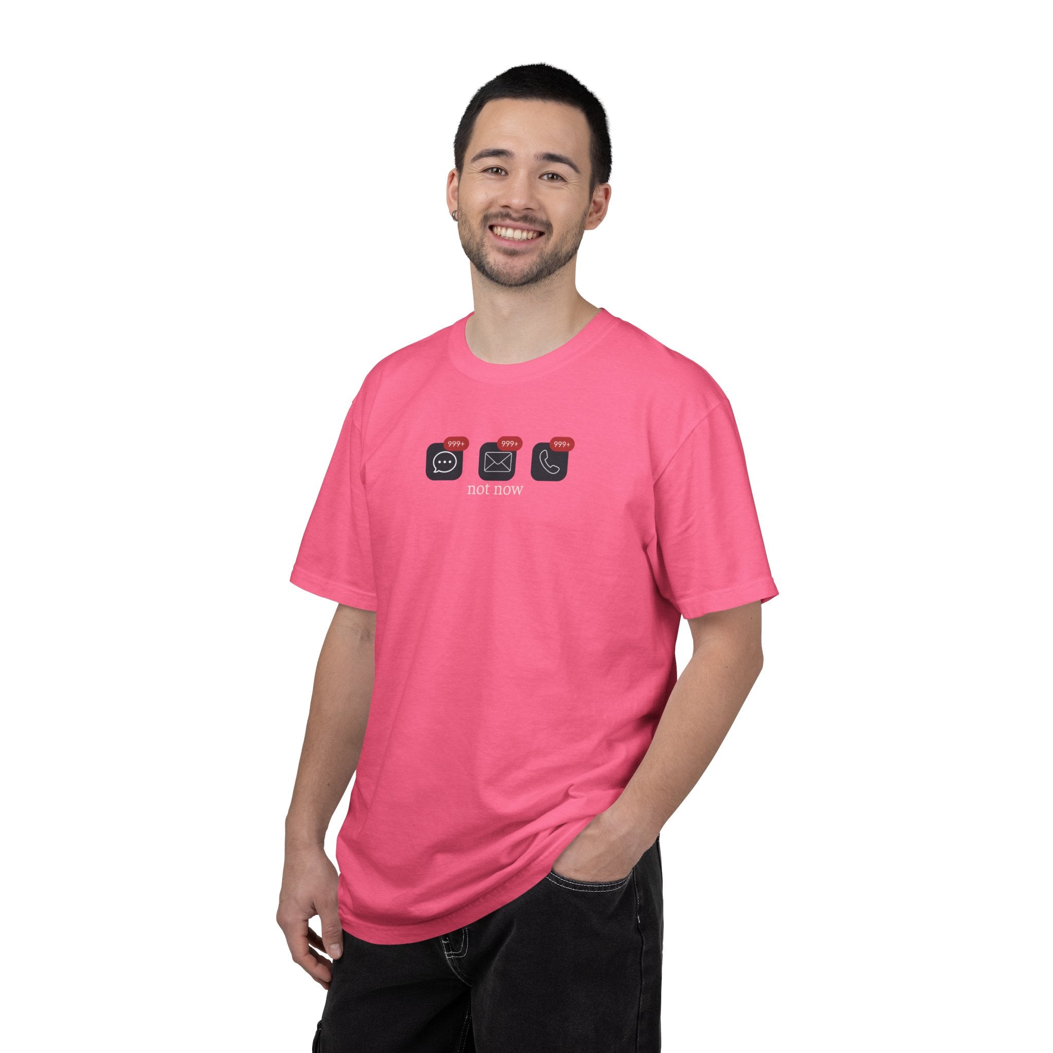 Not Now Notification Shirt, Comfort Colors 1717 Tee, Funny Office Shirt, 999+ Messages Tee, Work Humor T Shirt, Soft Garment Dyed Tee